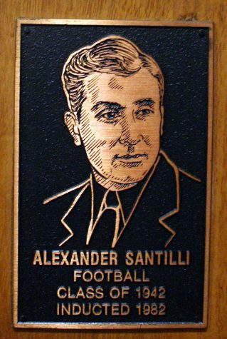 plaque with a portrait of Alexander Santilli