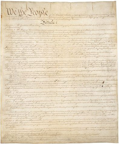 A copy of the Constitution of the United States