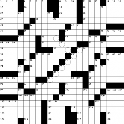 blank crossword grid