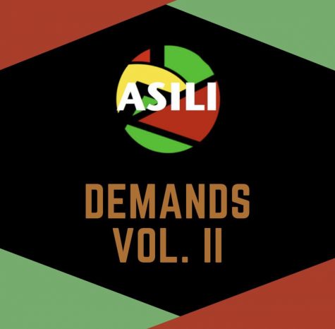 A graphic containing the ASILI logo and the words Demands Volume Two