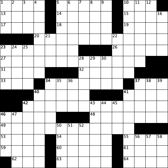 blank crossword grid