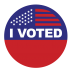 California "I Voted" Sticker