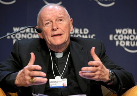 Former Cardinal McCarrick speaking at the World Economic Forum