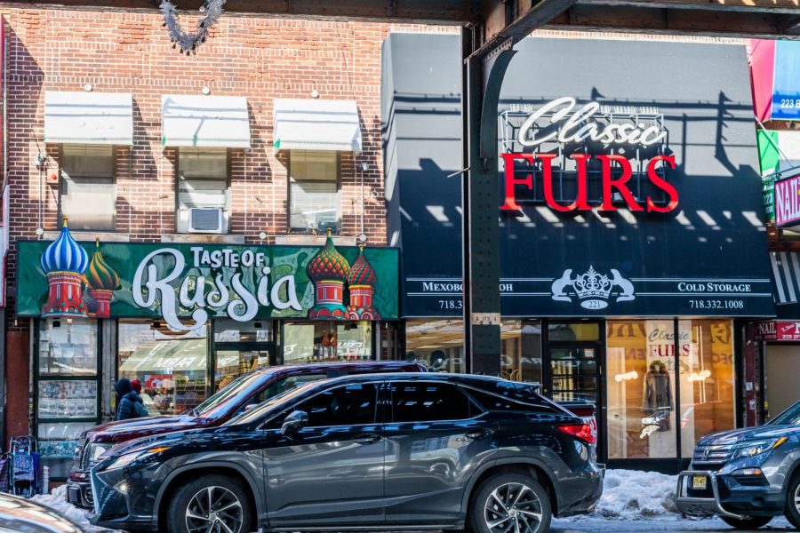 car parked in front of a fur shop in little odessa