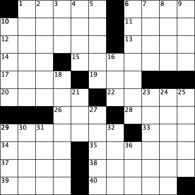 blank crossword grid