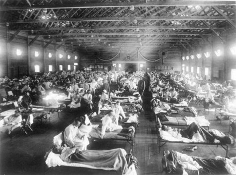 photo of a us army ward during the spanish flu pandemic
