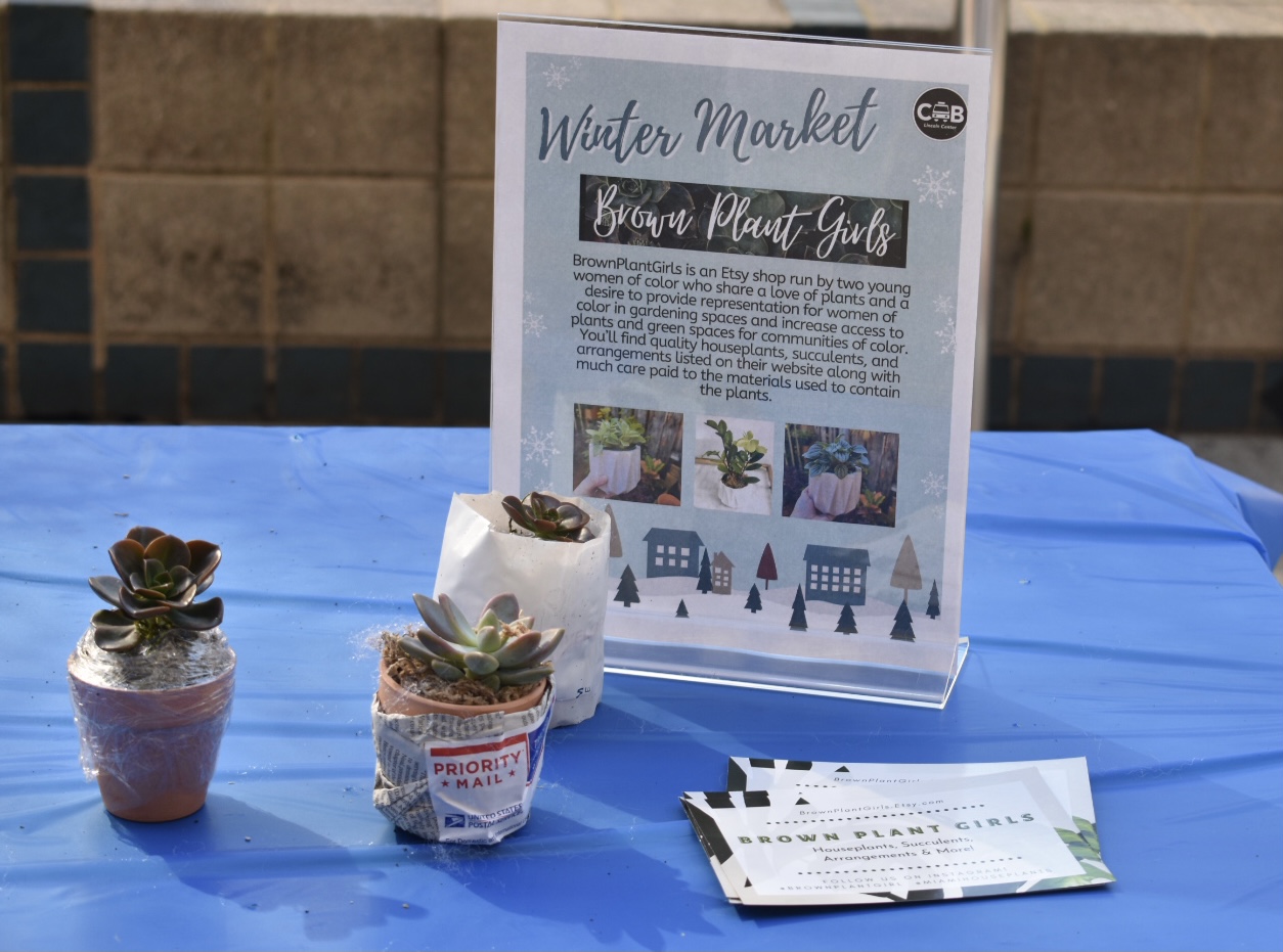 items from brown plant girls at the winter market