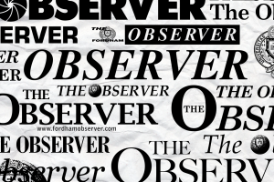 multiple versions of the observer nameplate on a paper background