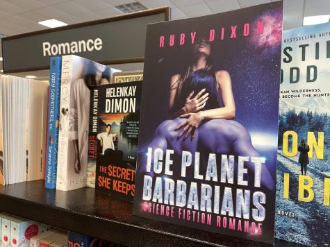 A book titled Ice Planet Barbarians by Ruby Dixon, a paranormal romance author