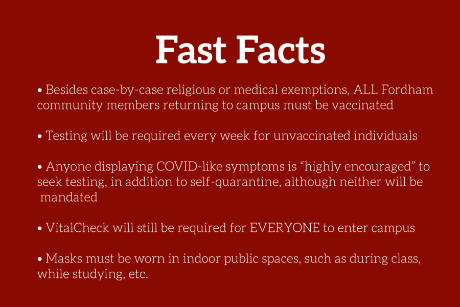 Fordham+Forward+Fast+Facts+are+detailed+in+a+bullet+point+list+on+a+maroon+background