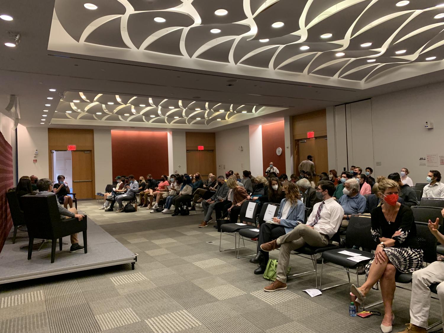 audience for fordham's discourse talk with various speakers