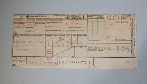 db cooper plane ticket for the flight