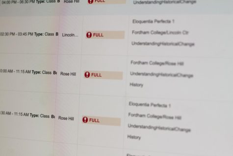class choice options on banner the website for fordham course registration