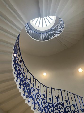 circular spiral staircase at greenwich museum