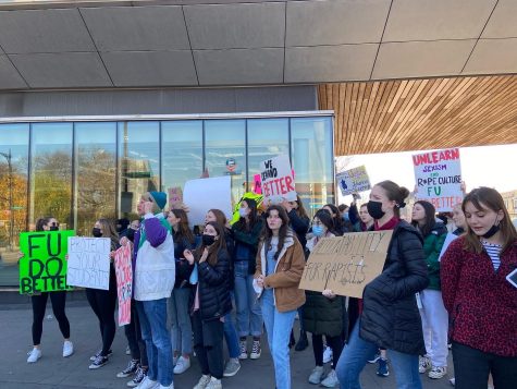 students protest the sexual misconduct about assault on campus