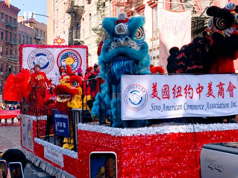 blue dragon for the sino american commerce association float