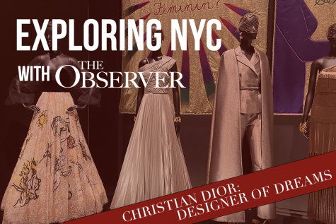 christian dior dresses with a graphic that says Exploring NYC with The Observer