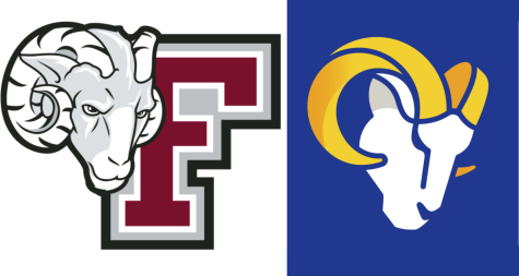 fordham rams and la rams logos next to each other