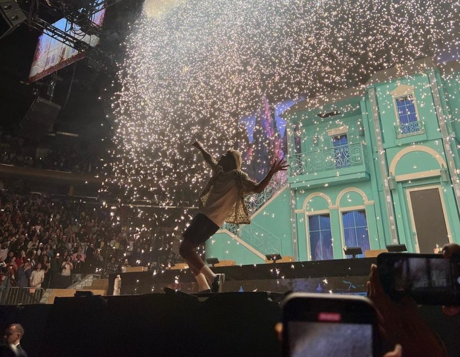 tyler the creator dancing on stage at madison square garden