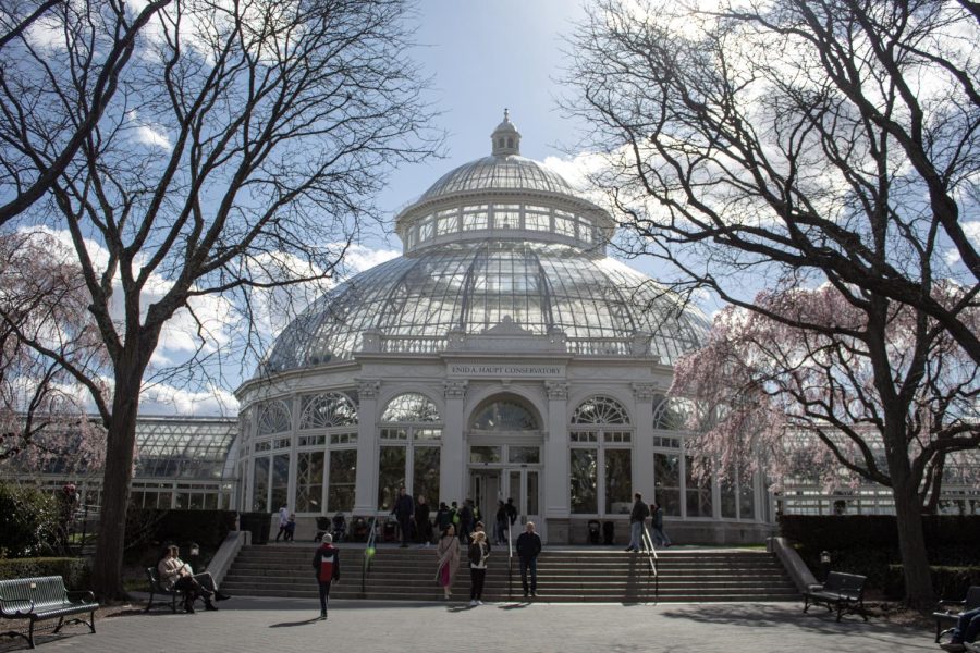 The Enid A. Haupt Conservatory was transformed into a display of rare and beautiful flowers by Jeff Leatham.