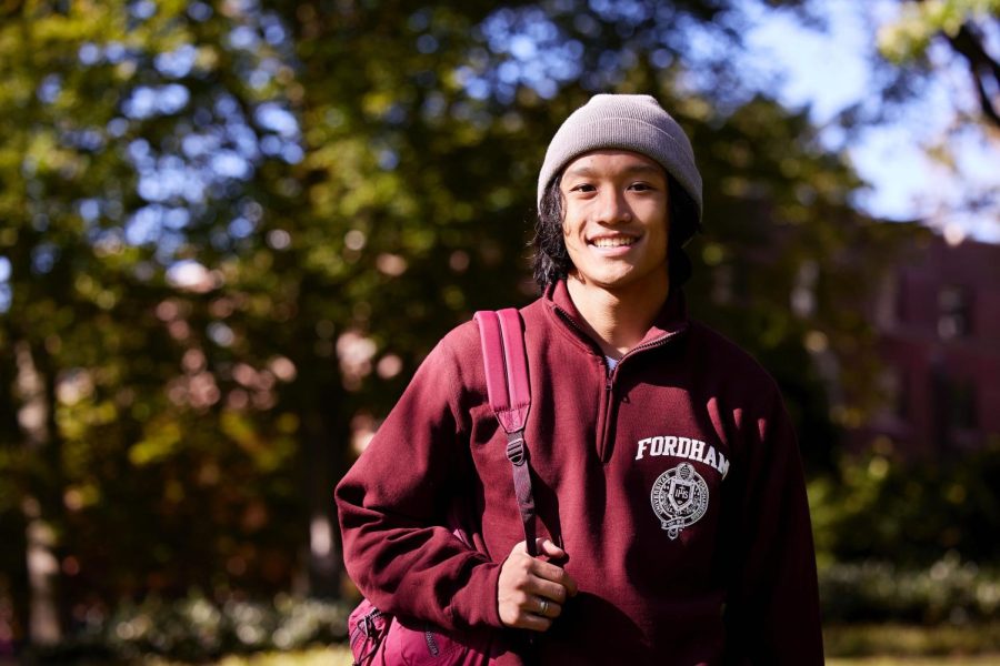 Julian Ogawa, Fordham College at Rose Hill 25, started producing Ram Cams for the university three months ago.