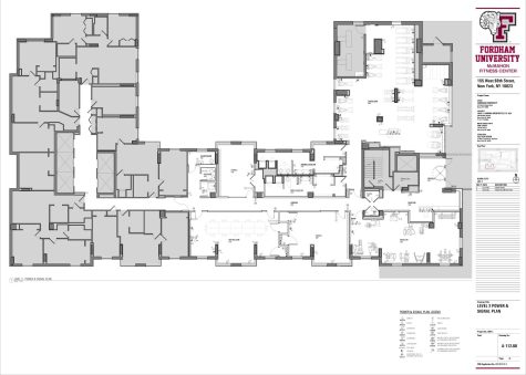 map of mcmahon second floor with gym plans
