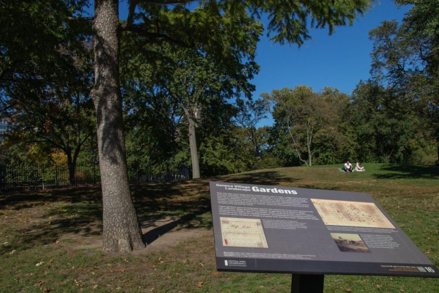 Central Park has a self-guided walking tour to teach visitors about the Seneca Village neighborhood.