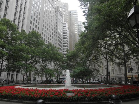 Bowling Green Park, located in the Financial District, was created in 1733 and was New York Citys first park. 