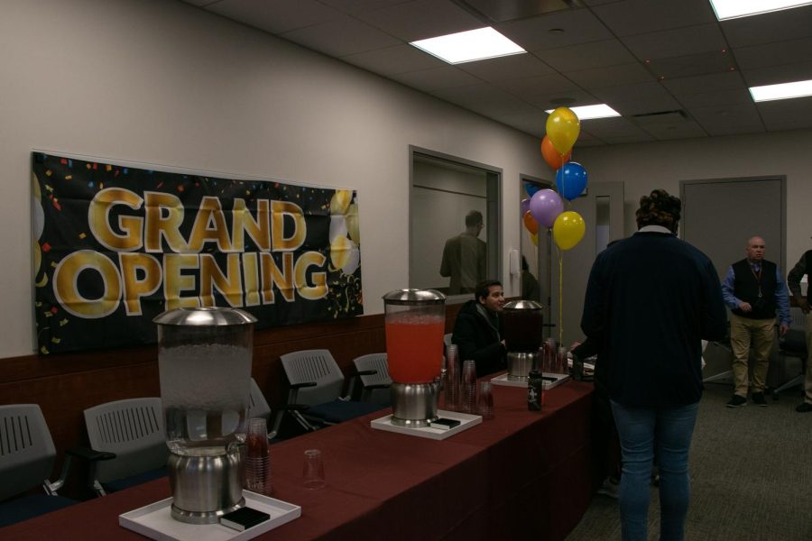 The grand opening celebration for the RamFit Center featured snacks, refreshments and reusable water bottles for students. 