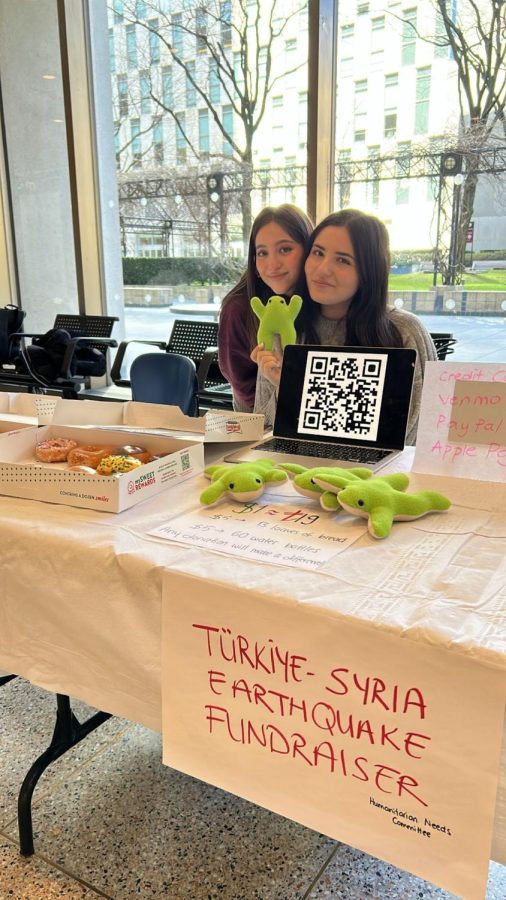 The TSA club tables in the Lowenstein Center to raise donations for survivors of the earthquakes in Türkiye and Syria. 