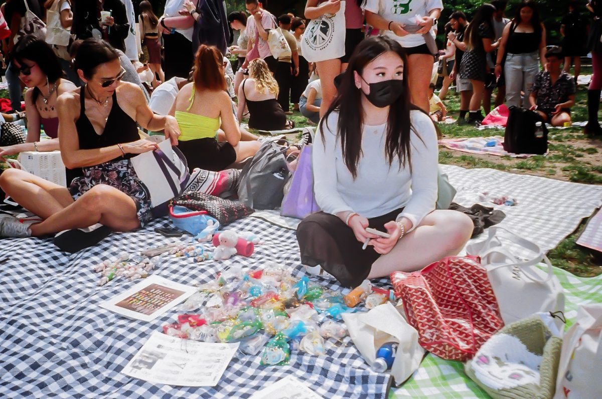 Fans of the cherubic doll laid blankets throughout Washington Square Park and traded from their collections.