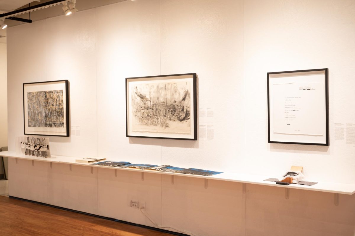 San Martín’s work across numerous mediums in the exhibit serves as a thematic reminder of the devastation and instability that Chileans have endured for decades. 