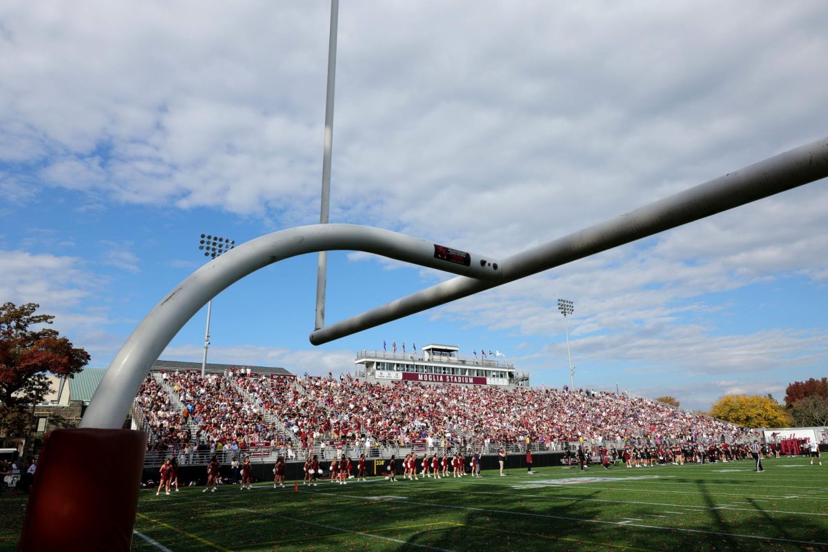 Fordham+Athletics+reported+a+sold+out+stadium+for+the+Family+Weekend+game%2C+as+Fordham+fans+from+all+over+filled+Moglia+Stadium+to+enjoy+the+picturesque+weather+and+cheer+on+the+Rams.+