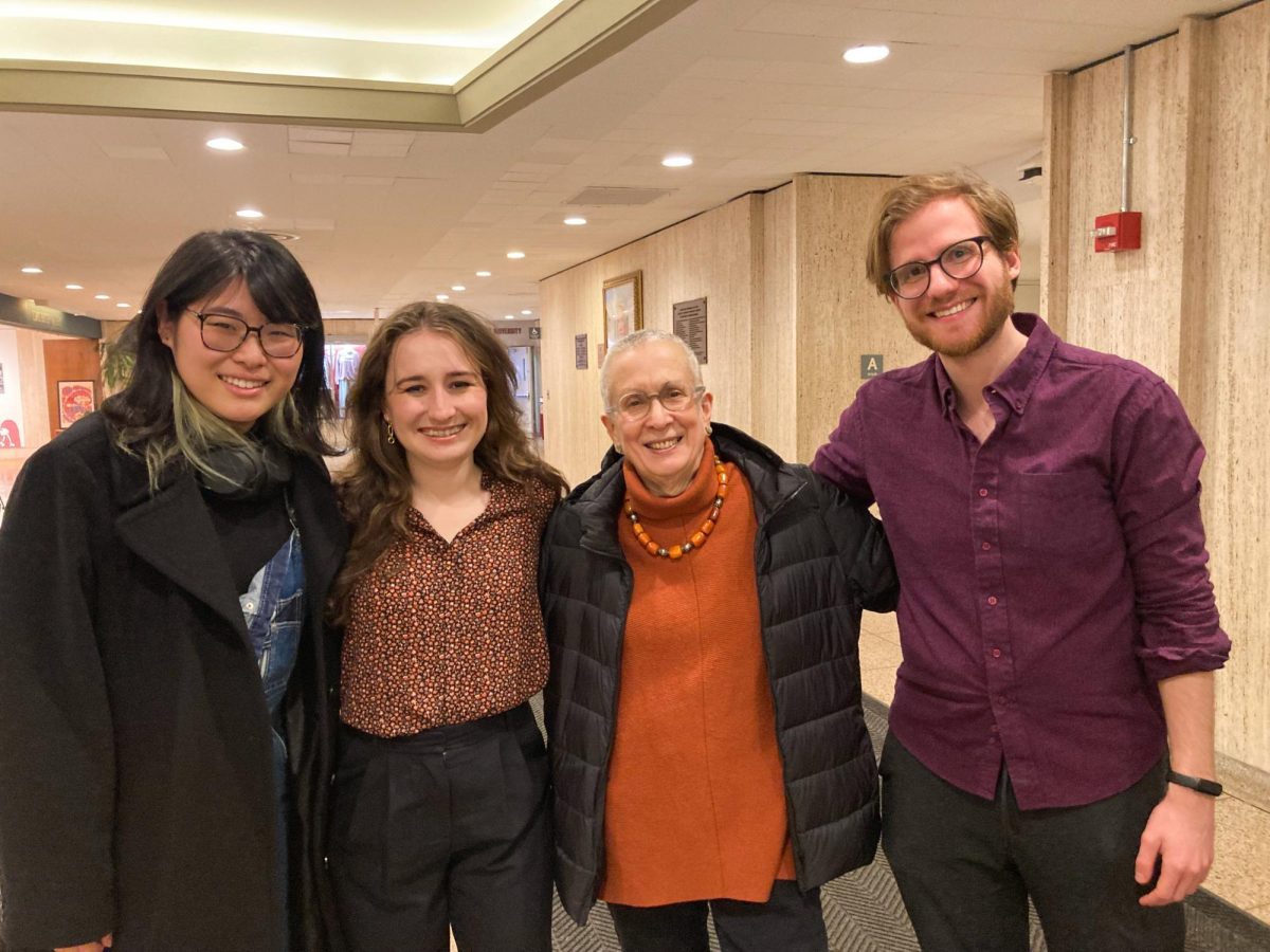 Anne Hoffman (center right) mentored countless students in her decades teaching at Fordham.