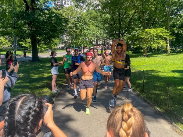 Moll’s friend and fellow activist Michael-Luca Natt ran six of the seven marathons with Moll, was a speaker after three and then clocked in to work afterwards.