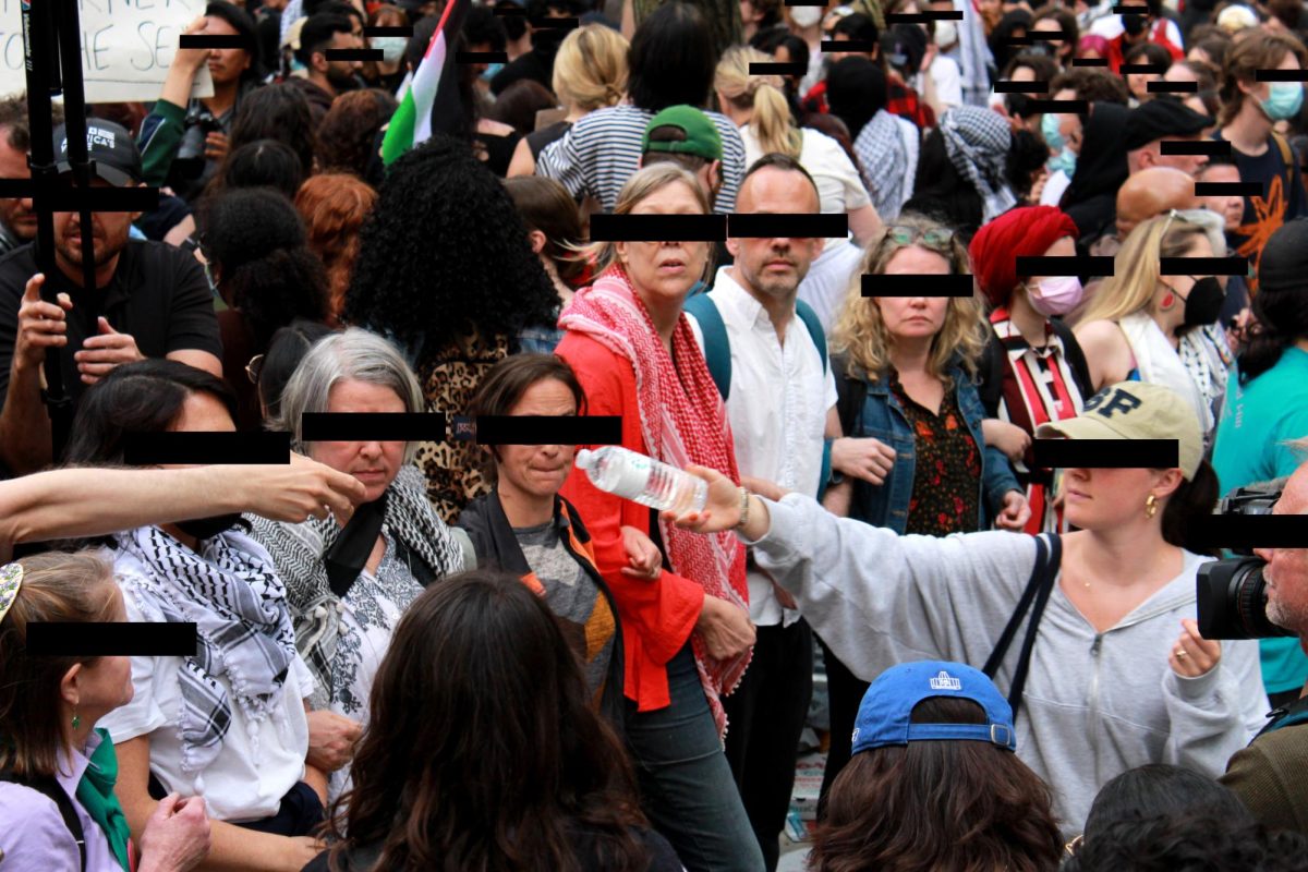 Students at pro-Palestinian protests in spring 2024 wore masks to protect their identities.