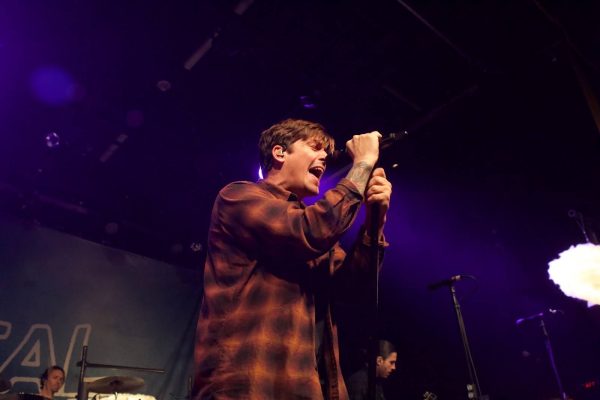 Cody Muraro, lead singer of Real Friends, singing the band’s newest songs to the crowd.