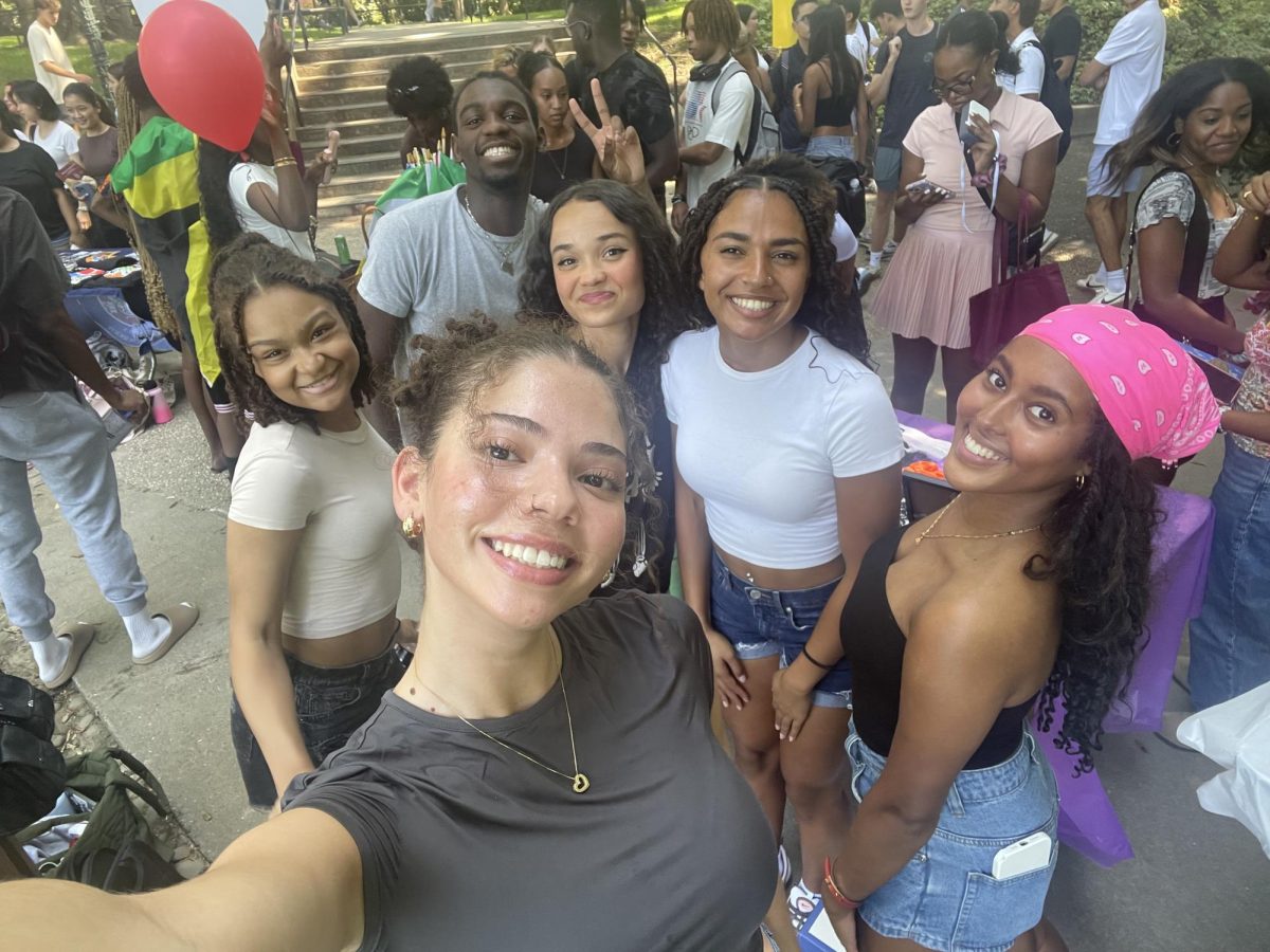 The CurlTalk club tabling at Fordham Rose Hill’s 2024 fall semester club fair.