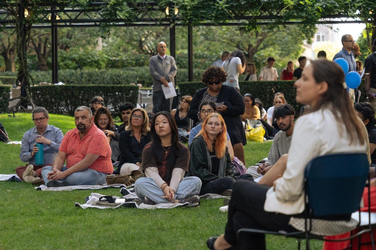 The Fordham community attends the Multifaith Picnic with the President on the Outdoor Plaza on Sep. 3.