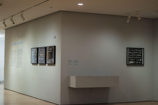 The images’ small scale demands close observation; Ohara’s choice to present the contact sheet in lieu of an individual, large-format image complicates our viewing experience.