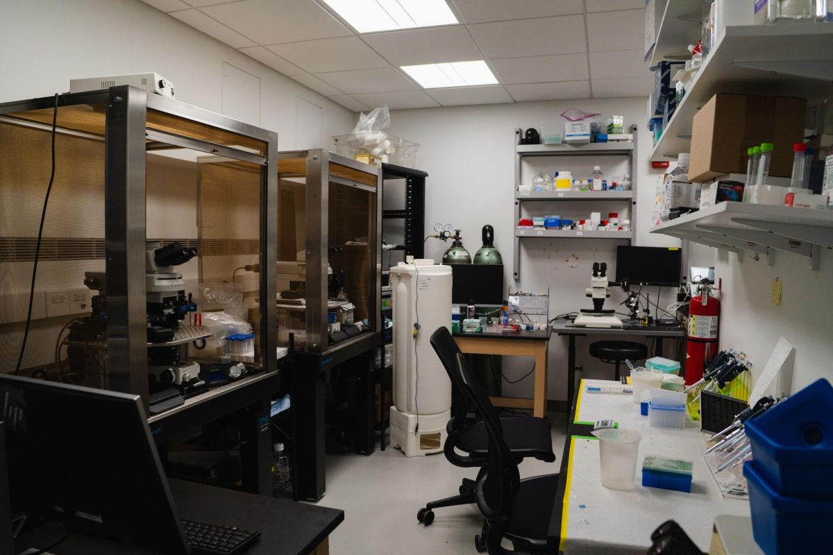 Correction: A photo caption printed on the front page of the newspaper and on The Fordham Observer website did not include the location of the photo. The laboratory pictured is located on the eighth floor of the Leon Lowenstein Center on Fordham’s Lincoln Center campus.