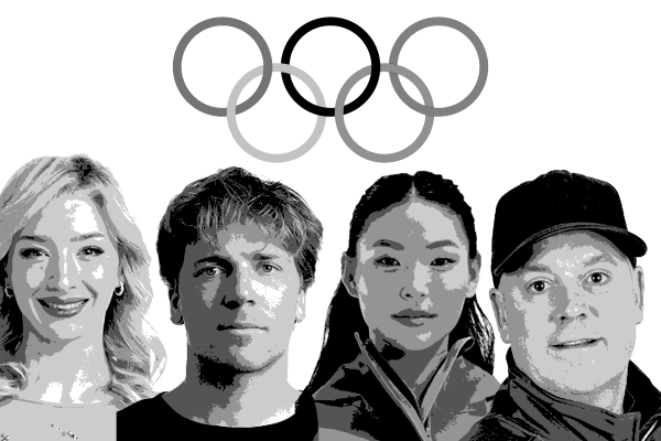 From left to right, American Olympians who have spoken out about their political beliefs in Milan: Amber Glenn, Hunter Hess, Chloe Kim and Richard Ruohonen.