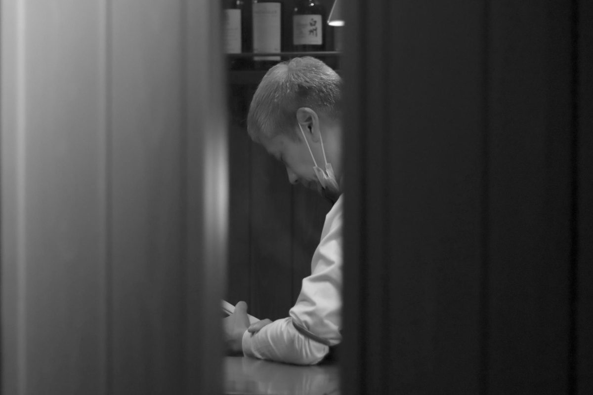 The counter seating prevalent in Japanese restaurants makes solo diners more comfortable while also allowing them an insider's glance into the kitchen making their food.
