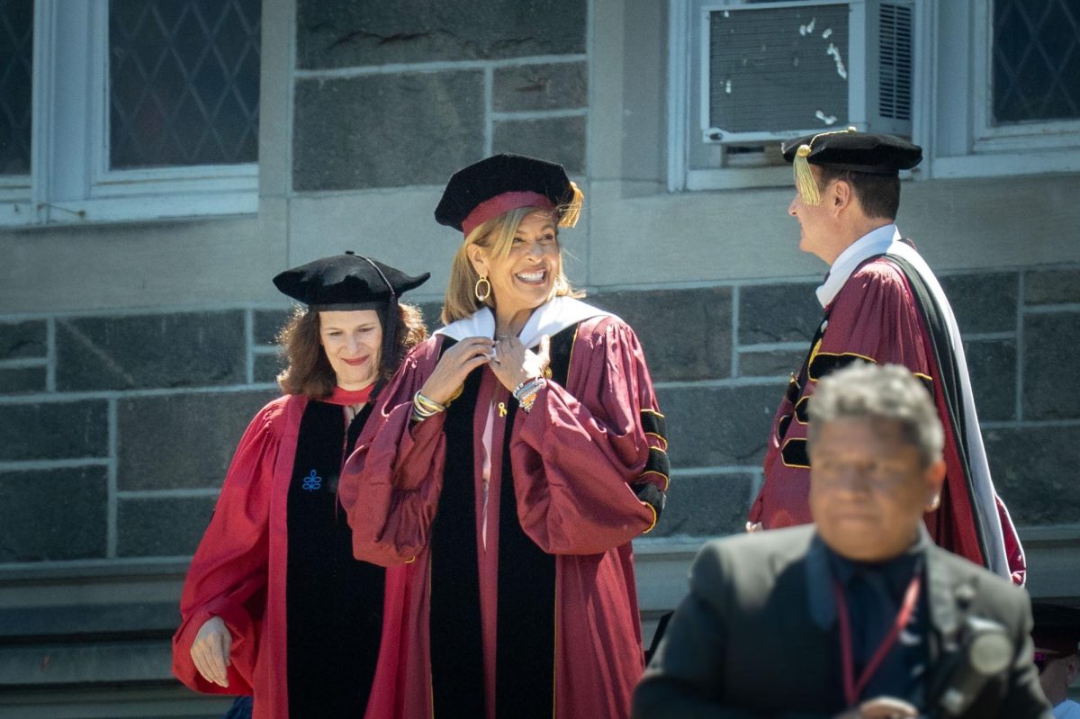 Commencement keynote speaker Hoda Kotb received an honorary Doctorate of Humane Letters from Fordham University.